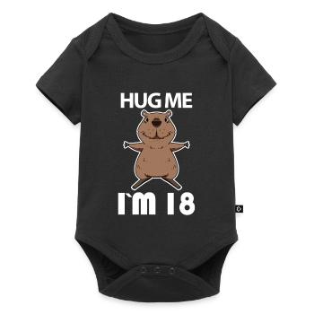 18 birthday - 18 years - hug - Baby Premium short-sleeve bodysuit - black - Front