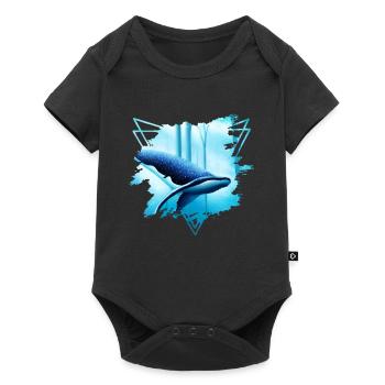 Motif de requin-baleine : Une majesté - Body à manches courtes Premium Bébé - noir - Devant