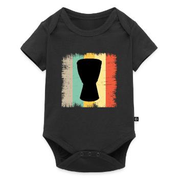 Djembé Player Drummer Music Drum Vintage Retro - Body à manches courtes Premium Bébé - noir - Devant