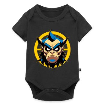 Evil man with horns - Baby Premium short-sleeve bodysuit - black - Front