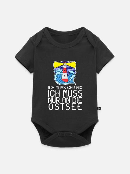 Ostsee Spruch - Baby Premium Kurzarmbody - Schwarz