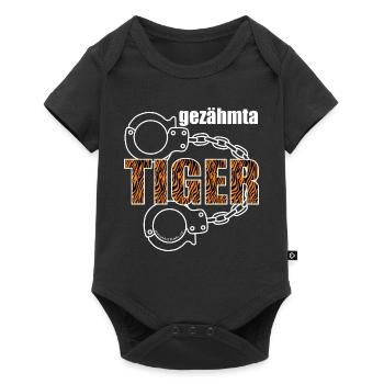 gezähmta Tiger - gezähmter Tiger, Dialekt - Baby Premium Kurzarmbody - Schwarz - Vorne