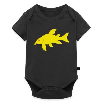 Red and yellow corydoras - Baby Premium short-sleeve bodysuit - black - Front
