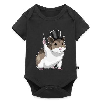 Hamster Wizard Wand - Baby Premium short-sleeve bodysuit - black - Front