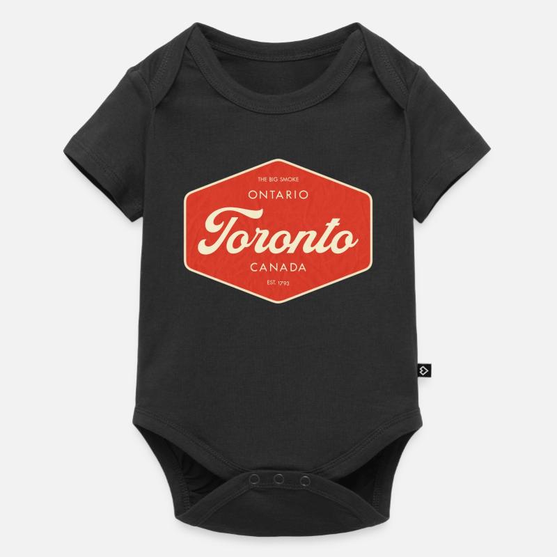 Panneau rétro de Toronto - Body à manches courtes Premium Bébé - noir