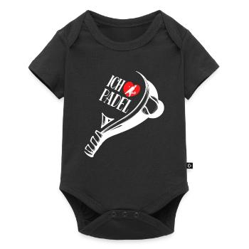 Heart I Love Padel Statement Player Training - Baby Premium short-sleeve bodysuit - black - Front