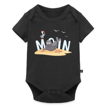 Moin Seal Seagull Beach - Body à manches courtes Premium Bébé - noir - Devant