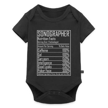 Ultrasound Tech Sonographer Radiology Nutrition - Baby Premium short-sleeve bodysuit - black - Front