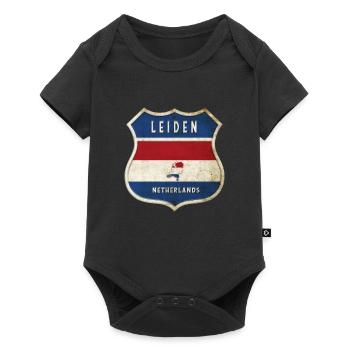 Leiden Netherlands coat of arms design - Baby Premium short-sleeve bodysuit - black - Front