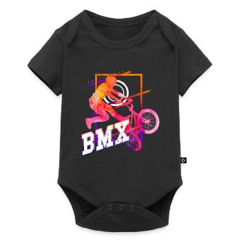 BMX Bike Biker Stunt Trick Freestyle Sport - Baby Premium short-sleeve bodysuit - black - Front
