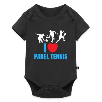 I Love Padel Padel Team Tennis Statement Heart - Body à manches courtes Premium Bébé - noir - Devant
