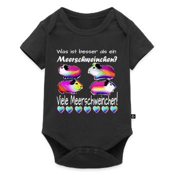 Viele bunte Meerschweinchen - Meeris - Baby Premium Kurzarmbody - Schwarz - Vorne
