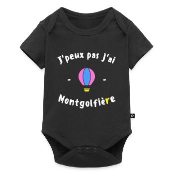 J peux pas j ai Montgolfière - Body à manches courtes Premium Bébé - noir - Devant