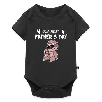 Fête des pères - Premier cadeau pour la fête des pères - Body à manches courtes Premium Bébé - noir - Devant