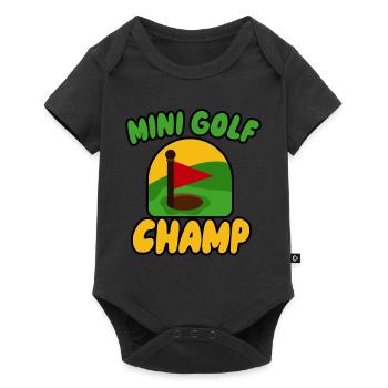 Golf Champ - Baby Premium Kurzarmbody - Schwarz - Vorne