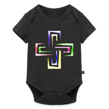 Neon Prism Frames Abstract Logo - Baby Premium short-sleeve bodysuit - black - Front