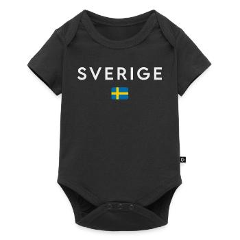 Drapeau de la Suède - Body à manches courtes Premium Bébé - noir - Devant
