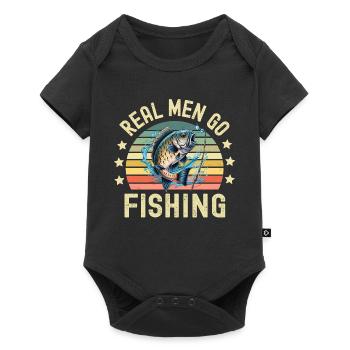 Angler Fishing Fishing - Baby Premium short-sleeve bodysuit - black - Front