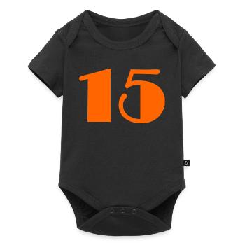 15 ANS. 15e ANNIVERSAIRE. ANNIVERSAIRE 15 ANS. 15 - Body à manches courtes Premium Bébé - noir - Devant