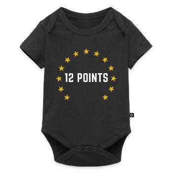 12 Points Eurovision Austria 2026 - Baby Premium short-sleeve bodysuit - black - Front