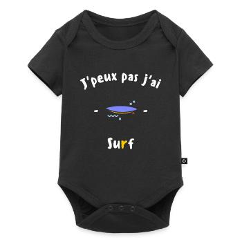 J peux pas j ai Surf - Body à manches courtes Premium Bébé - noir - Devant