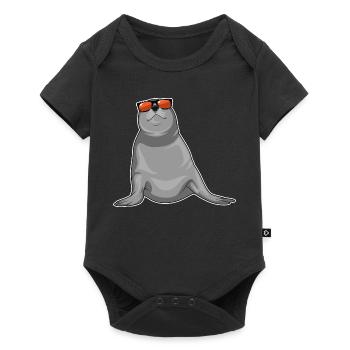 Seal Sunglasses - Baby Premium short-sleeve bodysuit - black - Front