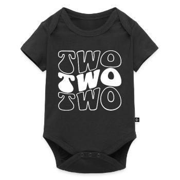 Deux enfants 2e anniversaire garçons filles 2 ans - Body à manches courtes Premium Bébé - noir - Devant