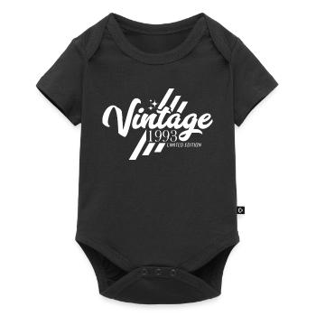 Jahrgang 1993 Geburtstag Vintage Sprüche - Baby Premium Kurzarmbody - Schwarz - Vorne