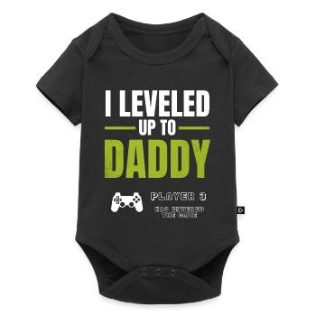 Level Up Daddy – Gamer Väter Design - Baby Premium short-sleeve bodysuit - black - Front