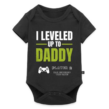 Level Up Daddy Gaming Shirt - Baby Premium short-sleeve bodysuit - black - Front
