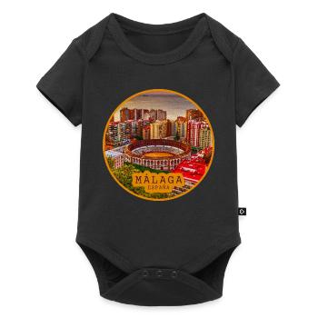 Panorama des arènes de Malaga - Body à manches courtes Premium Bébé - noir - Devant