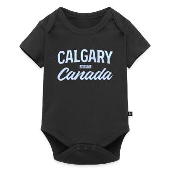 Calgary Alberta Canada – Retro City Design - Baby Premium short-sleeve bodysuit - black - Front