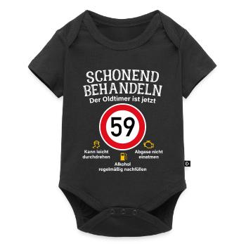 59. Geburtstag Schonend Behandeln Oldtimer Ist 59 - Baby Premium Kurzarmbody - Schwarz - Vorne