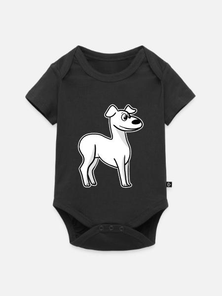 Whippet Hunderasse Windhund hundebesitzer - Baby Premium Kurzarmbody - Schwarz