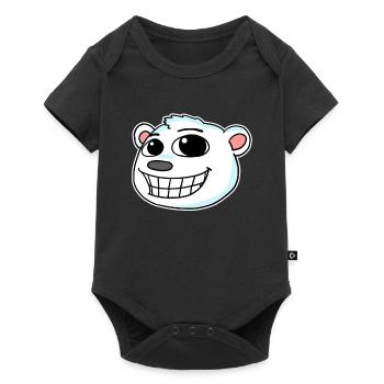 Polar Bear Head - Baby Premium short-sleeve bodysuit - black - Front