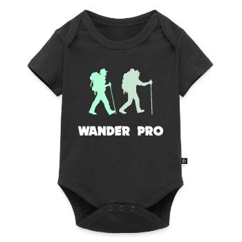 Wanderung Bergwanderung Wanderer Wandern Statement - Baby Premium Kurzarmbody - Schwarz - Vorne