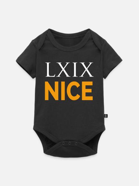 LXIX auf Latein - Baby Premium Kurzarmbody - Schwarz