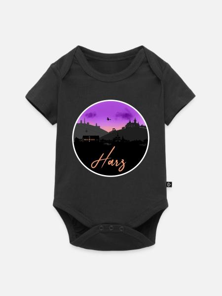 Harz Fine Skyline - Baby Premium Kurzarmbody - Schwarz