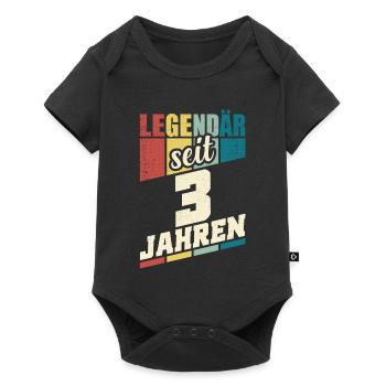 3. Geburtstag Legendär Seit 3 Jahren Legende 3 - Baby Premium Kurzarmbody - Schwarz - Vorne