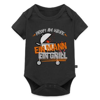 One man, one grill - Baby Premium short-sleeve bodysuit - black - Front