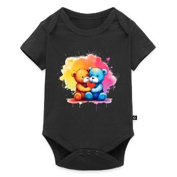 Love is a Bear Necessity - Baby Premium short-sleeve bodysuit - black - Front
