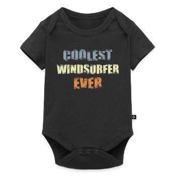 Cool windsurfer - Baby Premium short-sleeve bodysuit - black - Front