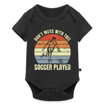 Funny Soccer Joke - Baby Premium short-sleeve bodysuit - black - Front
