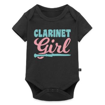 Clarinet player - Baby Premium short-sleeve bodysuit - black - Front
