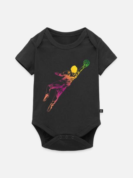 Torwart Skizze - Baby Premium Kurzarmbody - Schwarz