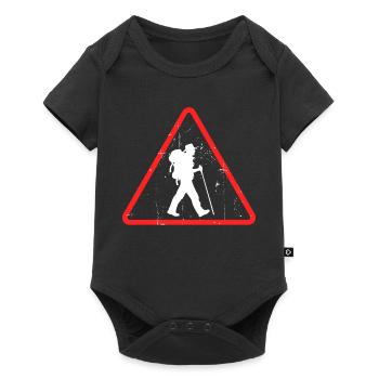 Randonneurs, randonnées, randonnées en montagne, randonnées, escalade - Body à manches courtes Premium Bébé - noir - Devant