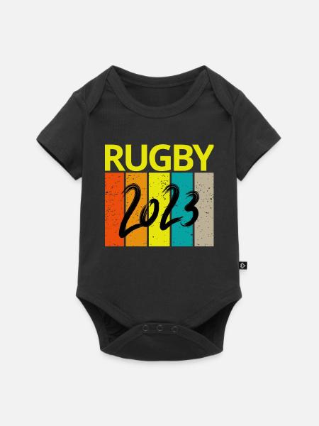 rugby, rugby sport, fan de rugby, rugby 2023 - Body à manches courtes Premium Bébé - noir