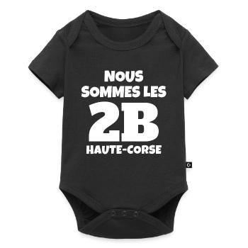Corse, haute Corse, Bastia, 2B - Body à manches courtes Premium Bébé - noir - Devant