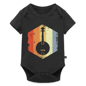 Dessin Banjo Vintage - Body à manches courtes Premium Bébé - noir - Devant