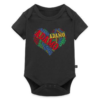 Adamo word cloud coeur t-shirt cadeau t-shirt - Body à manches courtes Premium Bébé - noir - Devant